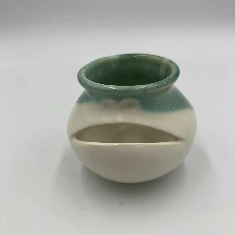 Ceramic Egg Separator Green White Face Design Kitchen Gadget 3